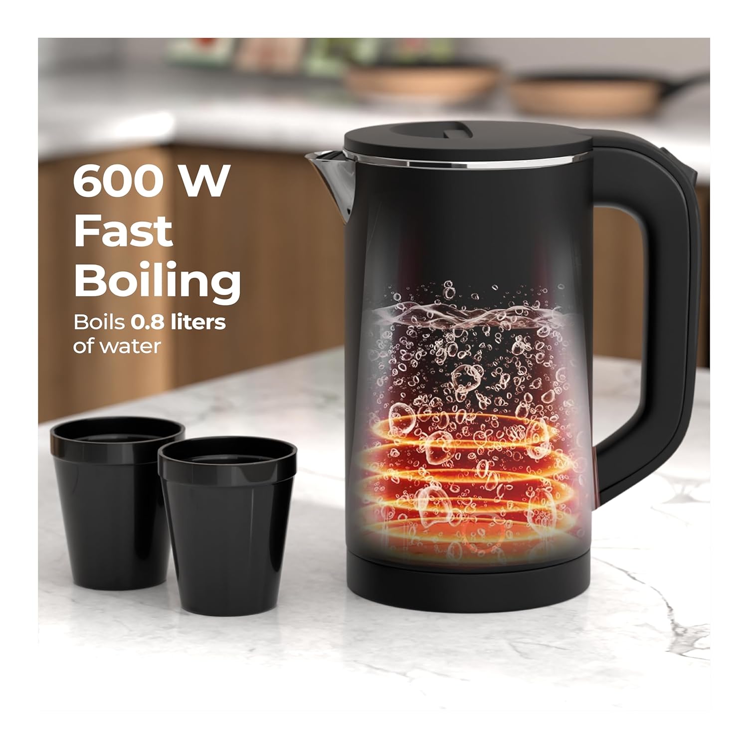 Lifelong Electric Kettle 0.8 Litre with 2 Cups